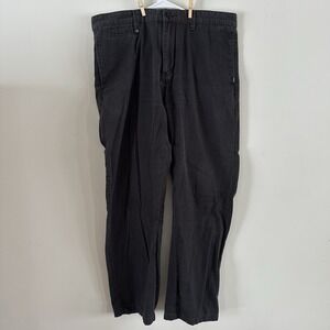 Men's Thrills Dress Pant Trousers Black 34x30 Ankle Length Cotton Australia